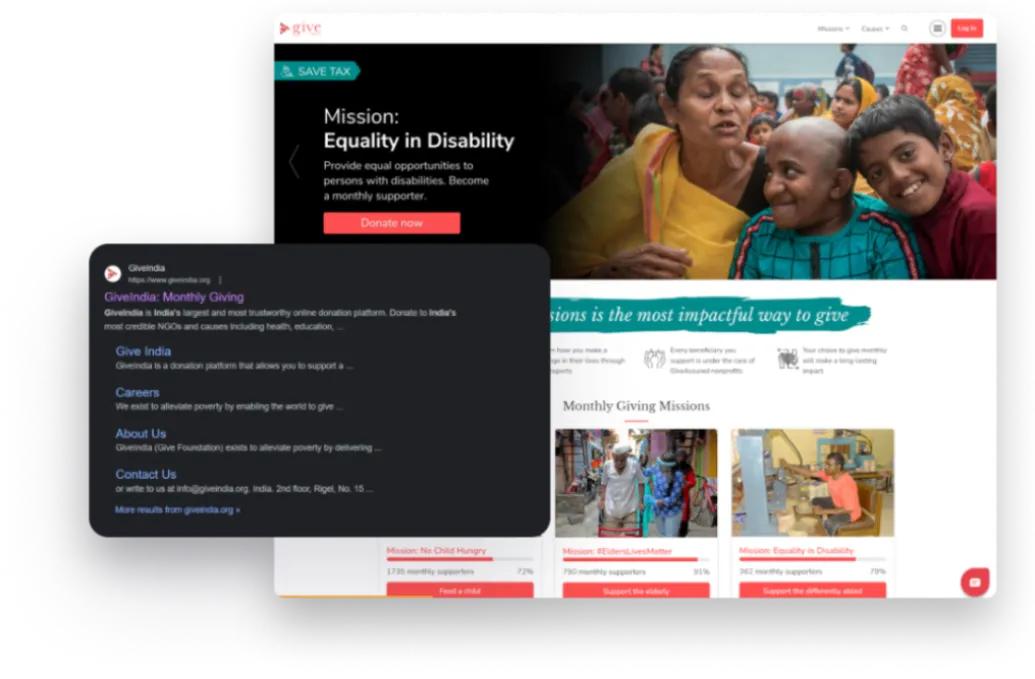 GiveIndia SEO Case Study