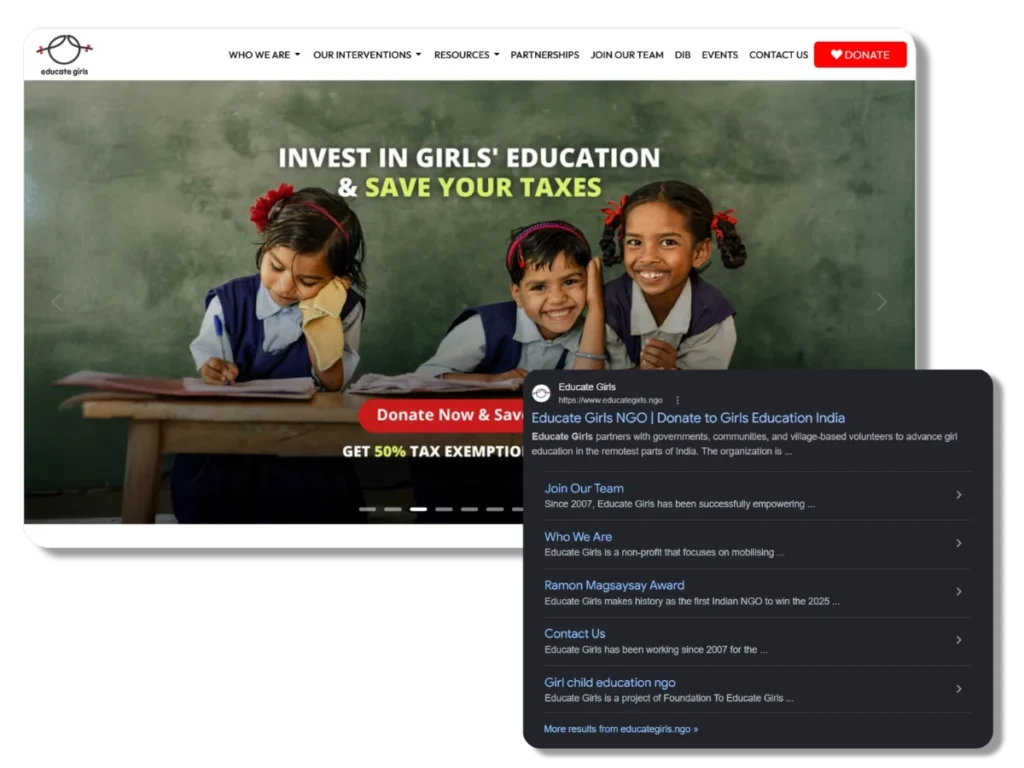 Educate Girls SEO Case Study